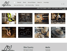 Tablet Screenshot of bikecountry.com